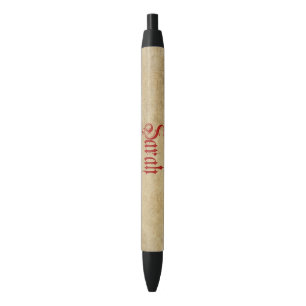 Personalized Blackletter Parchment Sarah Red Pen