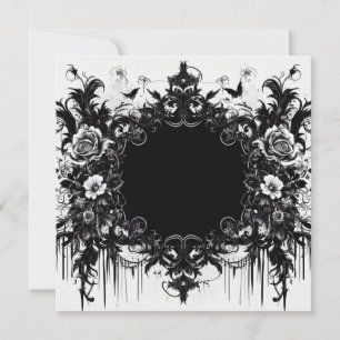 Personalized Blank Card - Black and White Template