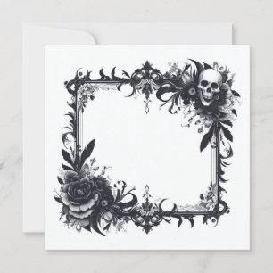 Personalized Blank Card - Black and White Template