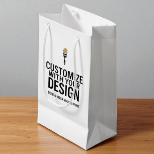 Personalized Blank Company Branded Custom  Small Gift Bag
