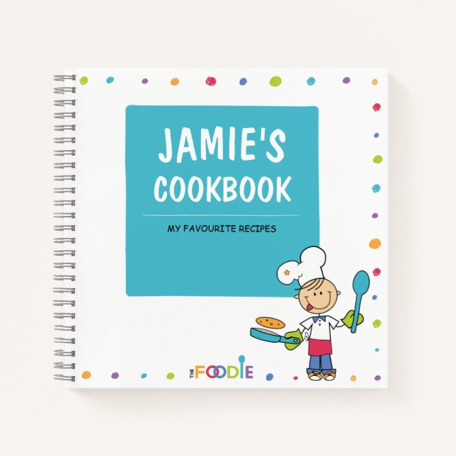Personalized Blank Cookbook  Notebook (Front)