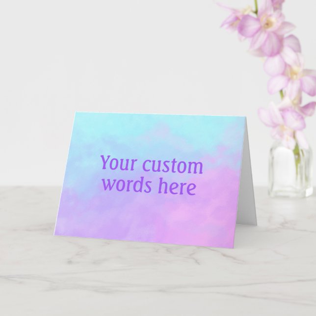 Personalized Blank Greeting Card (Orchid)