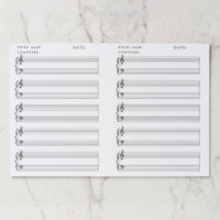 Personalized Blank Sheet Music Notes