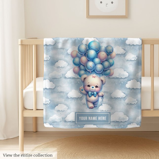 Personalized Blanket Boy Baby Shower Bearly Wait (Personalized Blanket Boy Baby Shower Bearly Wait)