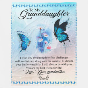 Personalized Blanket Butterfly To My Granddaughter