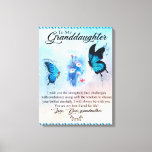 Personalized Blanket Butterfly To My Granddaughter Canvas Print<br><div class="desc">Personalized Fleece Blanket Butterfly To My Granddaughter, </div>