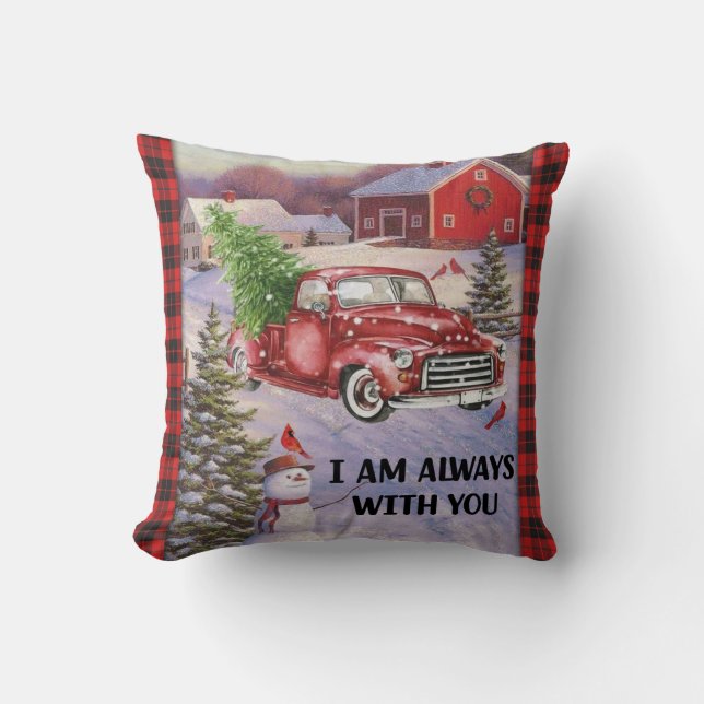 Personalized Blanket Cardinal I Am Always With You Throw Pillow (Front)
