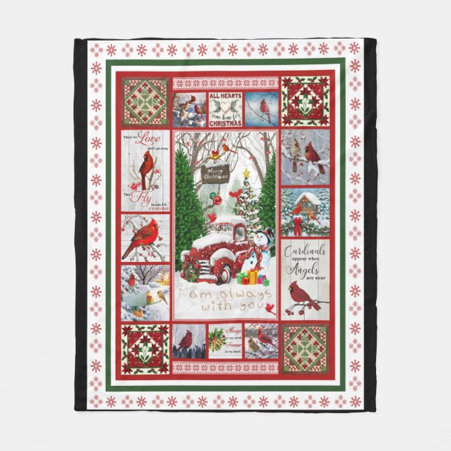 Personalized Blanket, Cardinals I Am Always With (Front)