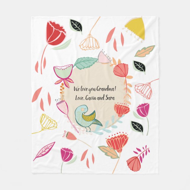 Personalized blanket for mom, grandma or a friend (Front)