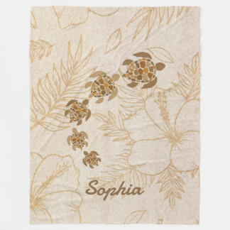 Personalized Blanket Name Sea Turtle Hawaii