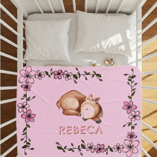 Personalized Blanket pink for girl