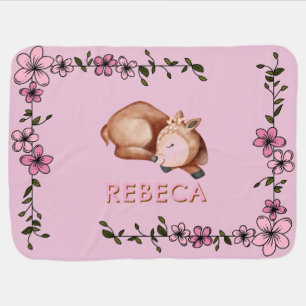 Personalized Blanket pink for girl