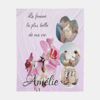Personalized blanket 'The most beautiful woman in