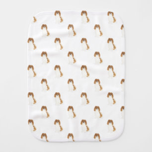 Personalized Blenheim Cav King Charles Spaniel Baby Burp Cloth