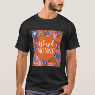 Personalized Blessed Nonna Floral Flower Pattern O T-Shirt
