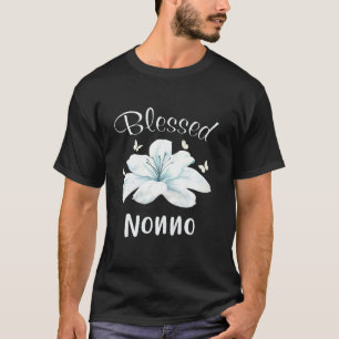 Personalized Blessed Nonno Lily Flower T-Shirt