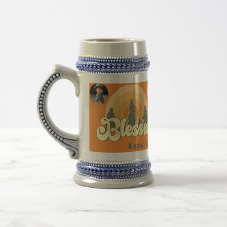 Personalized "Blessed" Photo Beer Stein