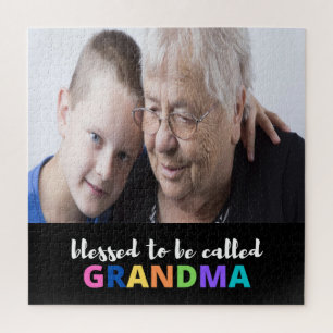 Personalized Blessed To Be Called Grandma Puzzle