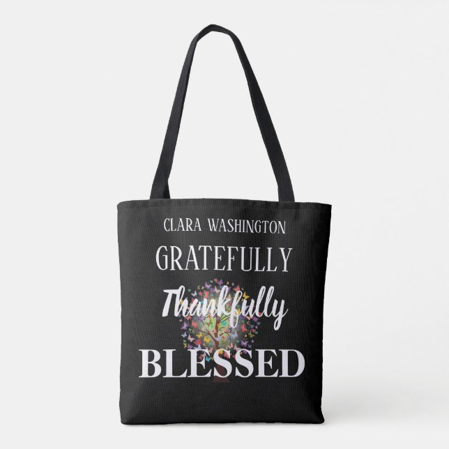 Personalized Blessed Tote Bag (Back)