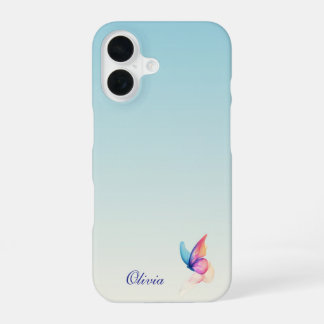 Personalized bleu minimalist iPhone 16 case