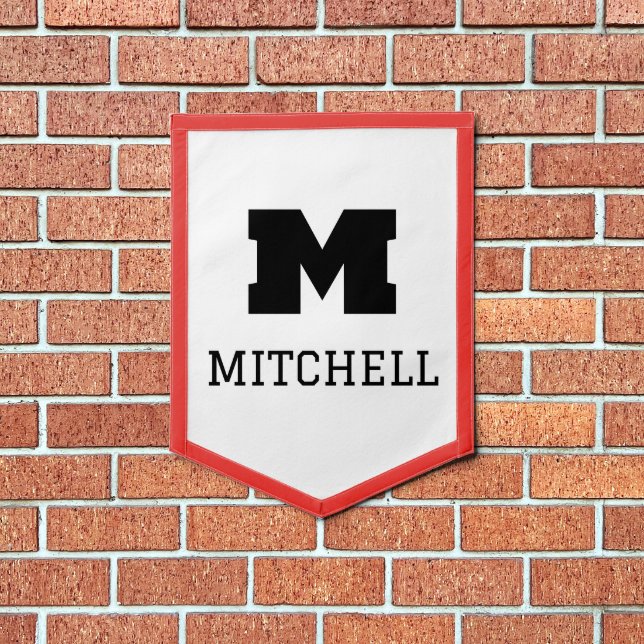 Personalized Block Letter Monogram Pennant (Insitu 1)