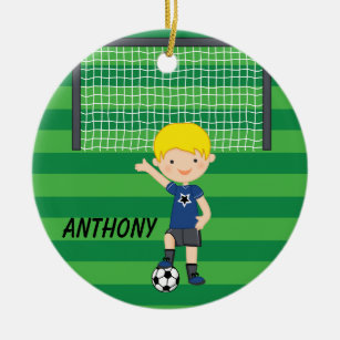 girl soccer player christmas ornament