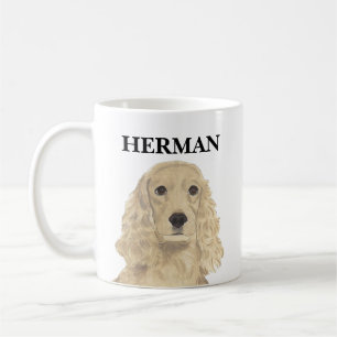 Personalized Blonde Tan Golden Cocker Spaniel Coffee Mug