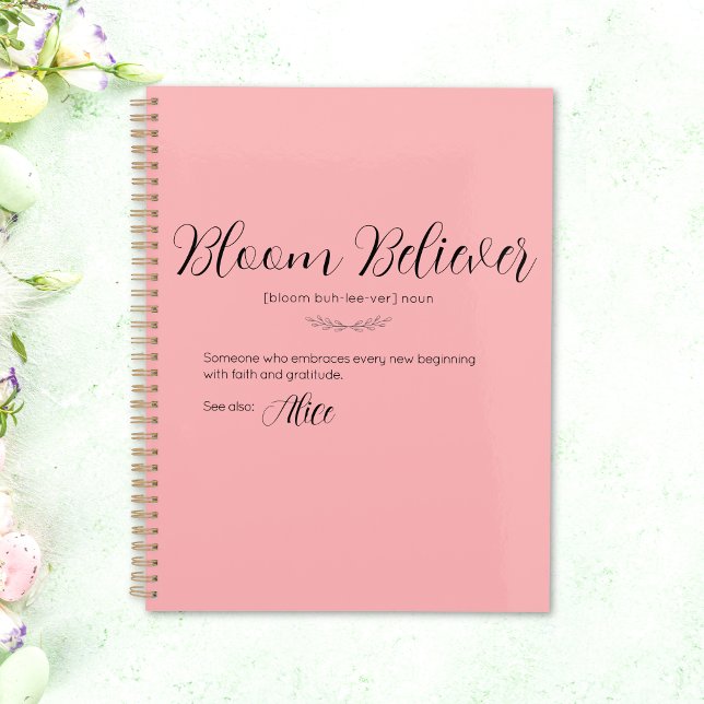 Personalized Bloom Believer Pink Easter Planner (Personalized Bloom Believer Pink Easter Planner)