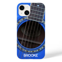 Personalized Blue Acoustic Guitar