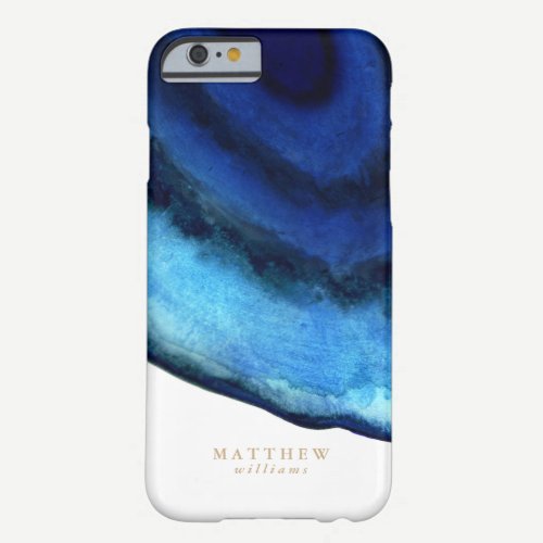 Personalized | Blue Agate Barely There iPhone 6 Case