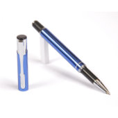 Personalized Blue Aluminum Promo Rollerball Pen (3/4)