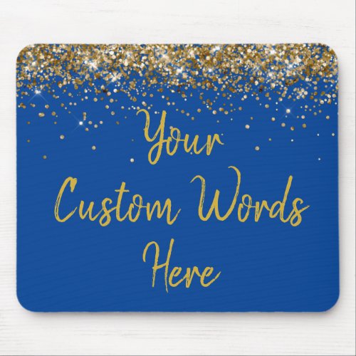 Personalized Blue and Gold Assistant Birthday Gift Mouse Pad