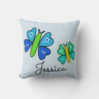 Personalized Blue and Green Butterfly