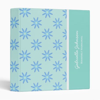 Personalized: Blue And Green Daisy Avery Binder