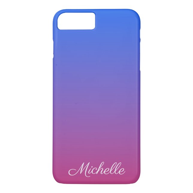 Personalized blue and pink ombre gradient Case-Mate iPhone case (Back)
