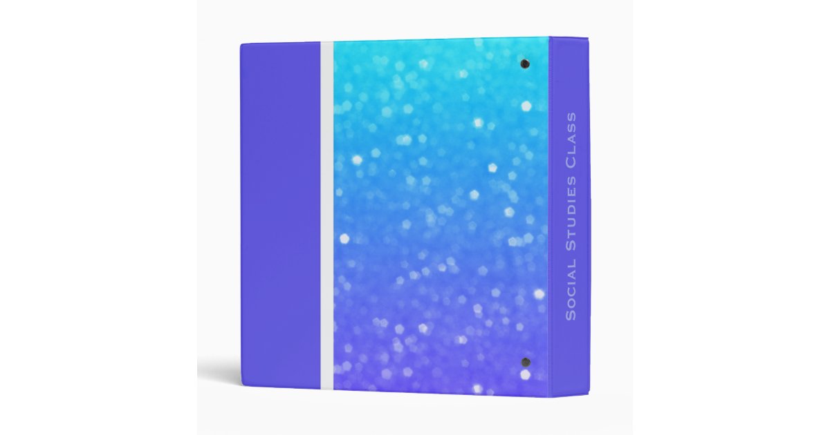 Personalized: Blue And Purple Glimmer Binder | Zazzle