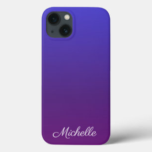 Personalized blue and purple ombre Case-Mate iPhon iPhone 13 Case