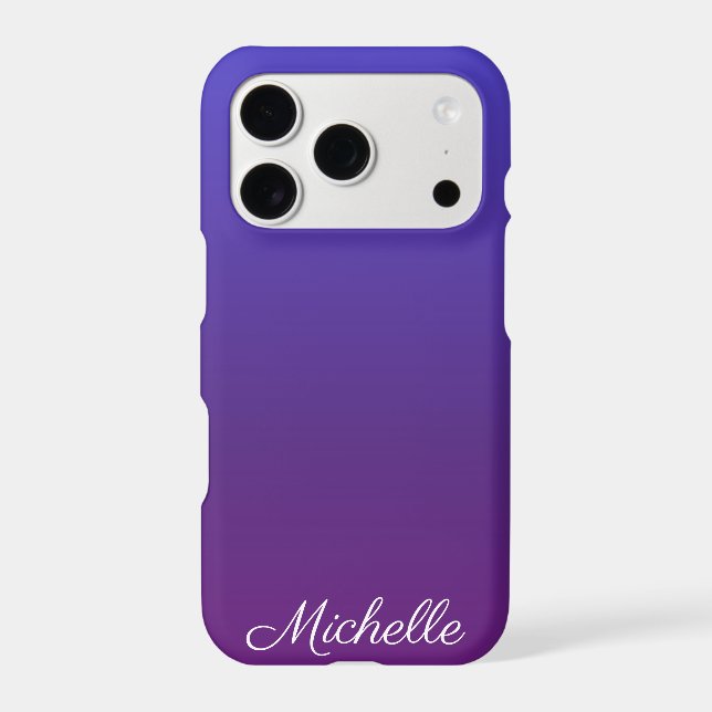 Personalized blue and purple ombre Case-Mate iPhone case (Back)