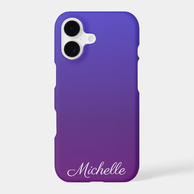 Personalized blue and purple ombre Case-Mate iPhone case (Back)