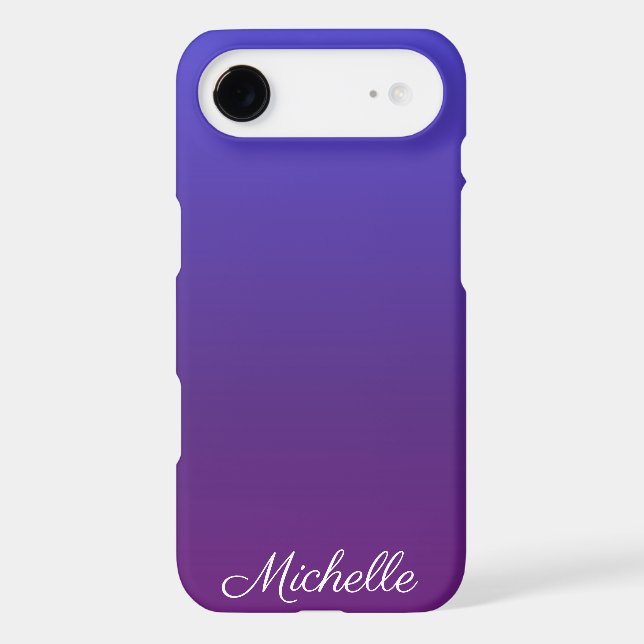 Personalized blue and purple ombre Case-Mate iPhone case (Back)