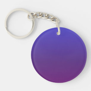 Personalized blue and purple ombre keychain