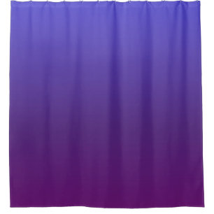 Personalized blue and purple ombre shower curtain