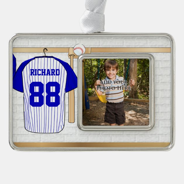 blue and white baseball jersey