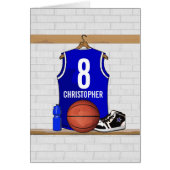 Personalized Blue and White Basketball Jersey (Front)