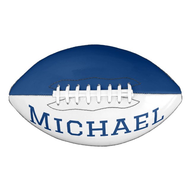 Personalized Blue and White  Football (Front)