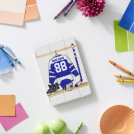 Personalized Blue and White Ice Hockey Jersey iPad Mini Cover Personalized Blue and White Ice Hockey Jersey iPad Mini Cover