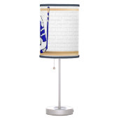 Personalized Blue and White Ice Hockey Jersey Table Lamp (Right)