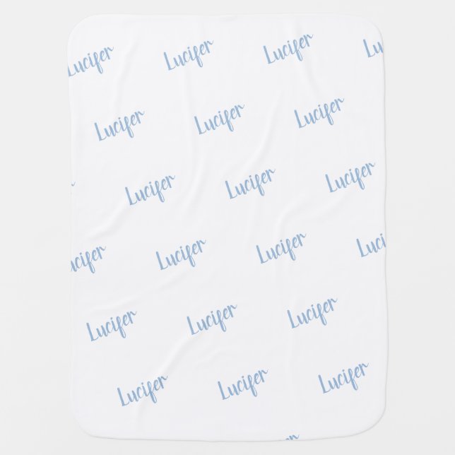 Personalized Blue Baby Blanket  (Front)