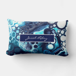 Personalized Blue Baby Boy Baby Lumbar Pillow