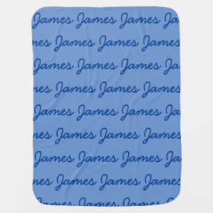 Personalized Blue Baby Name Baby Blanket